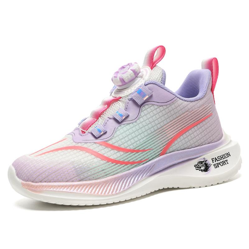Girls' Sports Shoes New Autumn Shock-absorbing Running Shoes Children's Shoes Girls Soft-soled Lightweight Running Shoes Spring and Autumn