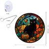 Halloween Decorations Outdoor, Vintage Halloween Black Cat Decor Scary Hanging Decorations for Front Door Wall