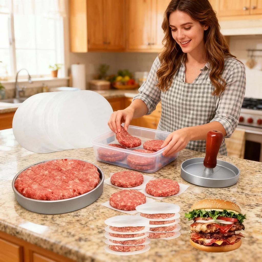 Presă pentru chiftele de hamburger Presă pentru carne Tavă Rotundă Formă pentru chiftele de carne Presă de bucătărie pentru burgeri