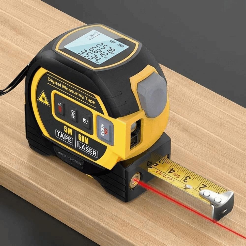 High Precision Digital Tape Measure Tool 3 In 1 Laser Rangefinder Measuring Tape Measurement
