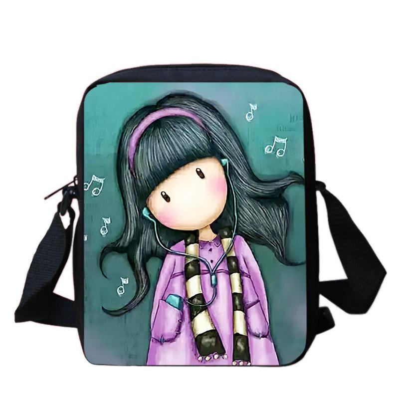 Gorjuss santoro peripheral animation backpack men and women pencil bag meal bag satchel