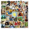 50 Oil Painting Art Graffiti Stickers Various Famous Painting Stickers DIY Water Cup Mobile Phone Case Skateboard