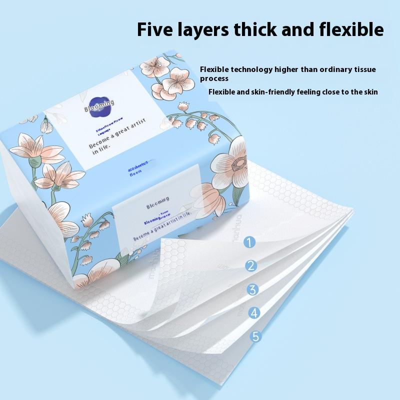 Drawing Paper Household Toilet Paper Affordable Pack Napkins Thickened 5 Layers of Paper Towels Napkins Napkins Facial Tissues