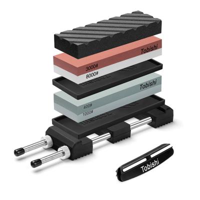 Whetstone for Sharpening and with a Stainless Steel Surface and a Fixed Angle Includes and Finishing Ideal for Knife Sharpening and Home Double-sided