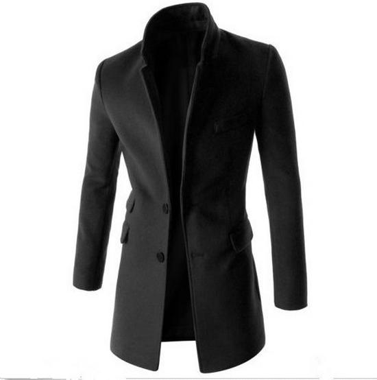 

19 New Style Slim Wool Coat with Three-Dimensional Slim-Fit Design XXL чёрный