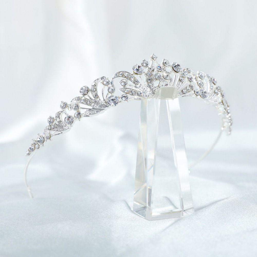 Shimmering Rhinestones Bride Crowns Crystal Lightweight Princess Tiaras Fashion Elegant Queen Crowns Receptions