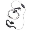 2 Way Radio Headset 2Pin Flexible Black Cable Headset with PTT Button G Shape for Kenwood KPG TH TK
