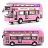 Premium Quality Double-decker Tour London City Bus Pull Back Car Kid Toy With Sound And Light