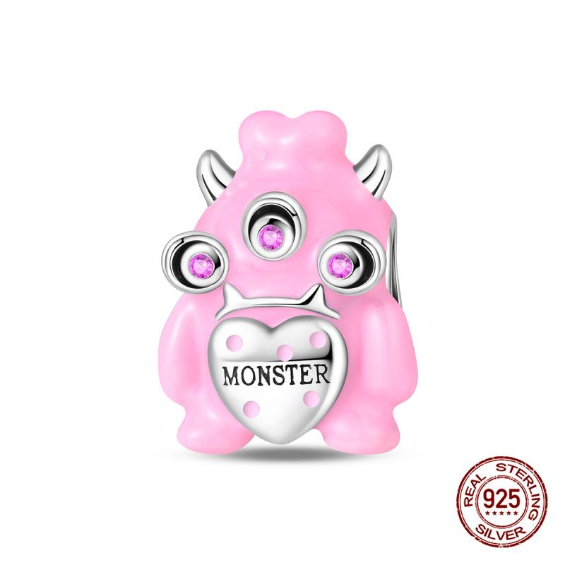 Copper Charms Fits Charm 3Mm Original Bracelet Necklace Womens Blue And Green Monster Charm Beads Diy Fine Jewelry Gifts