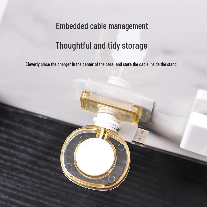 Wall-Mounted No-Drill Apple Watch Charging Stand and Storage Rack