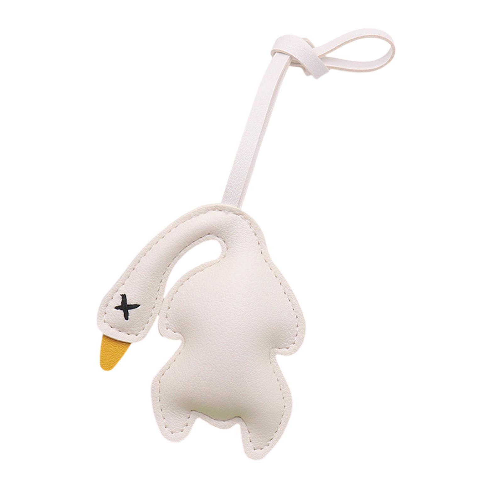 

Милый брелок с дизайном жареной утки для ключей, сумок, украшения автомобиля, из мягкой ПУ-кожи, модный аксессуар, идея для подарка