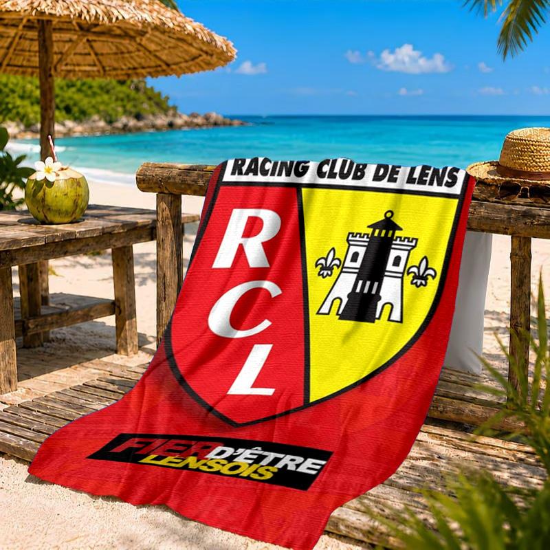 Racing Club De Lens Crest Beach Towel, Quick-drying, Easy To Care For, Suitable for Both Fitness and Beach Vacations,Sports Essential