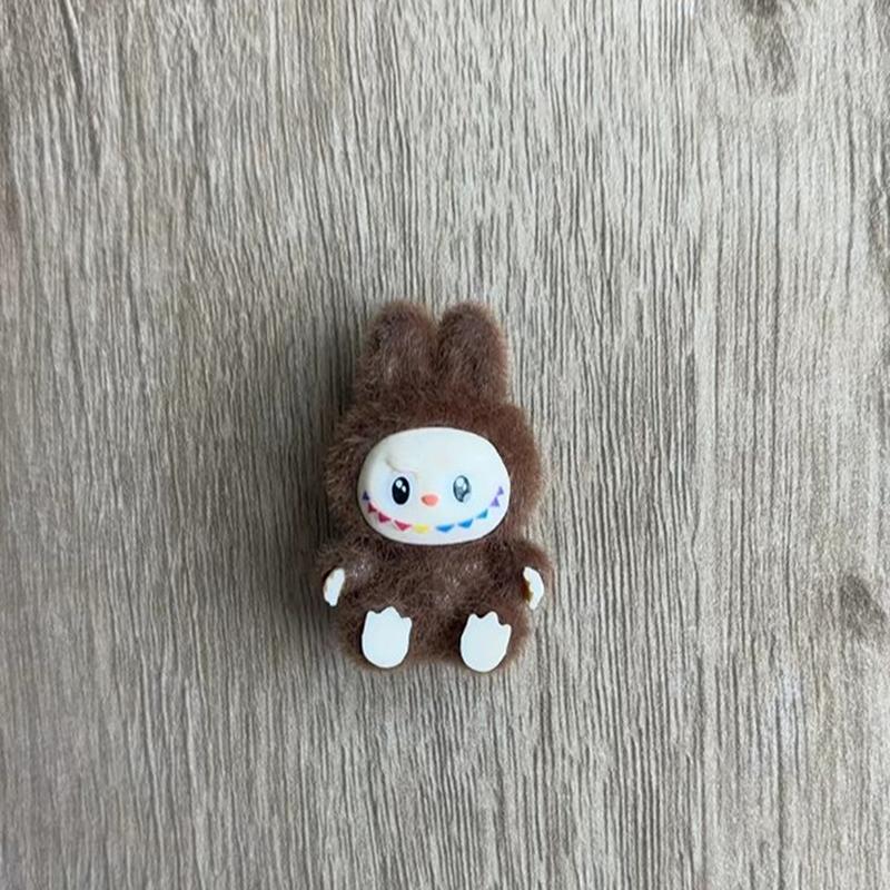 1 Stück Mini Labubu Sitzende Haltung Puppe Actionfigur Modell Desktop Ornament