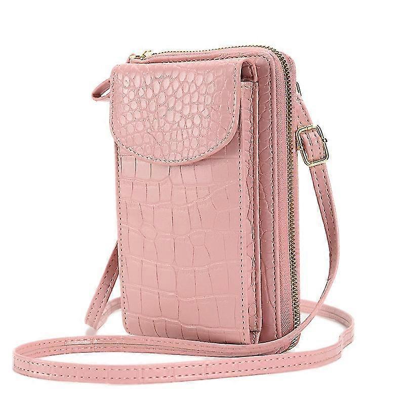 Small Crossbody Phone Bags For Women With Card Slots, Cellphone Purse Wallet For Travel Shopping - Pink