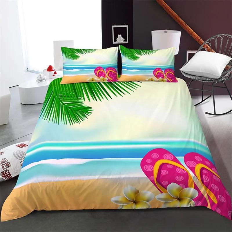 Beach Scenery Duvet Cover Summer Hawaii Landscape Bedding Set Twin Full King For Girl Boys M