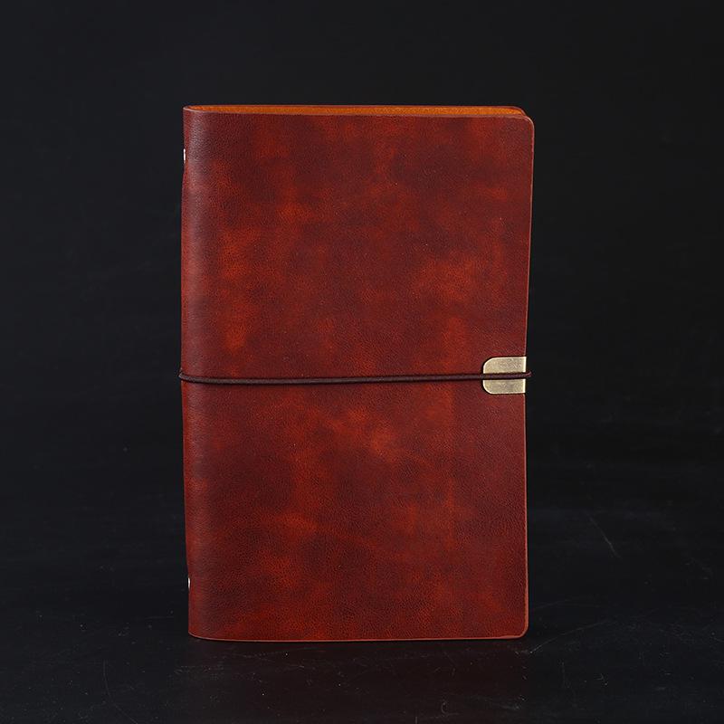 "Retro PU Leather A5 Travel Notebook - Creative Student & Business Customizable B5 Loose-leaf Handbook"