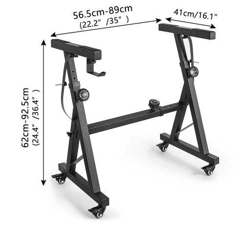Rxakudedo Z-Style Keyboard Stand with Casters, Adjustable Slide Rails, Easy Operation (Z-Regular Style)