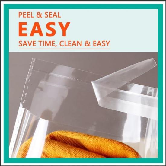 iMailer - 100 Pcs -12" X 18" Clear Plastic Cellophane Bags-Resealable Self Sealing Cello Poly Bags for Prints, Photos, Documents, Clothing, T-Shirt