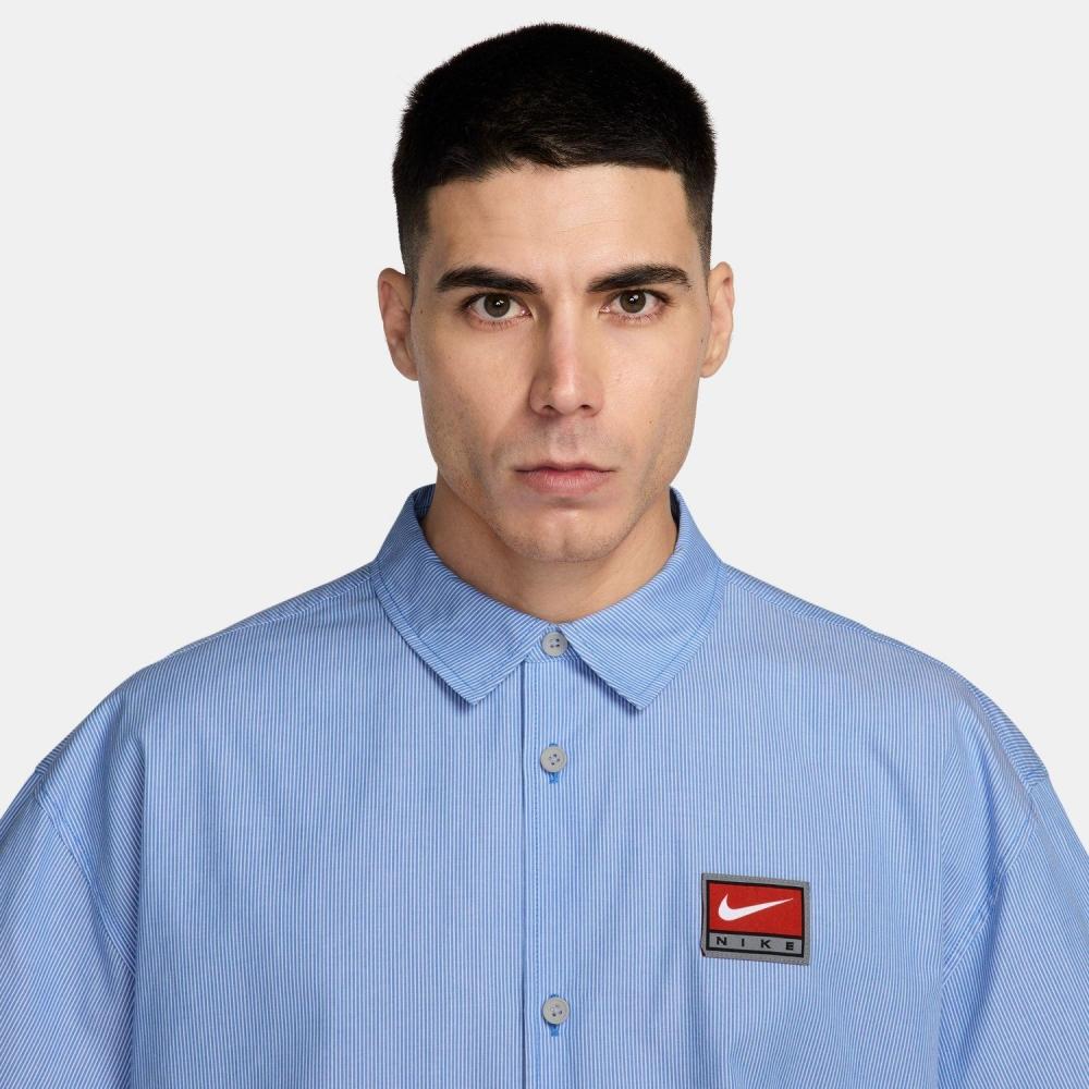 Nike M Nl Btn Dwn Ss Shirt If0927 427pacblu White