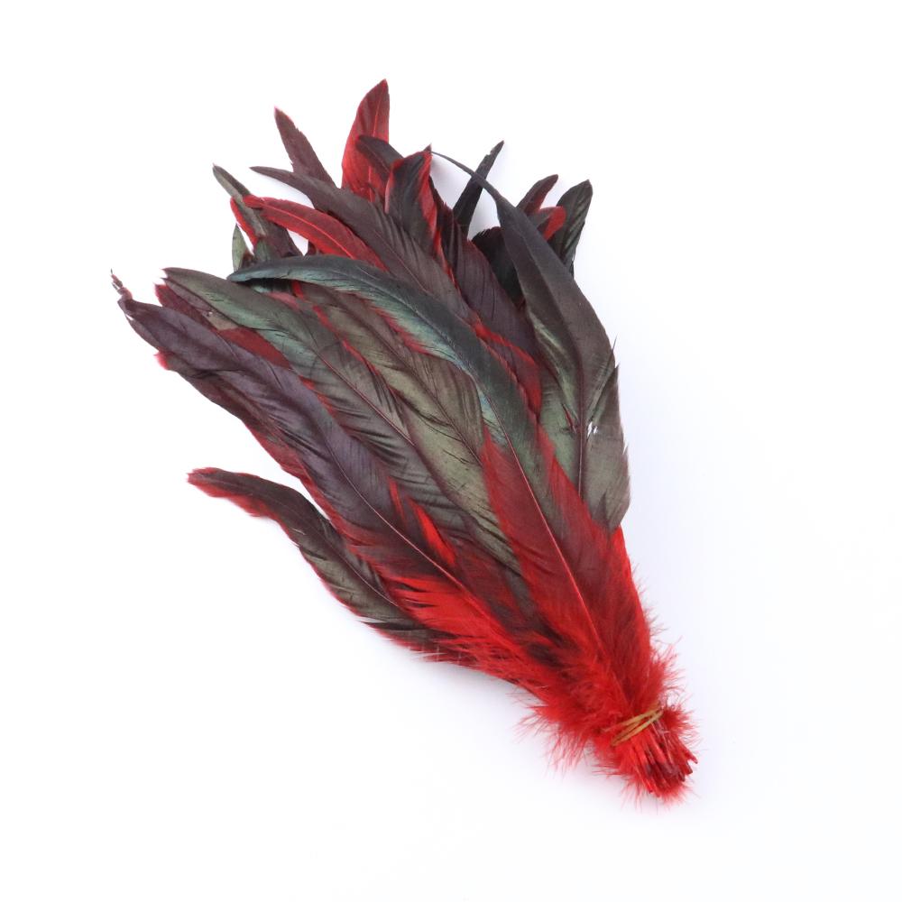 100pcs Blue Carnival Rooster Tail Feathers 25-30cm 30-35cm for Crafts Headdress Party Clothing HeadWear Decor Pheasant Plumas