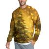 Men's Casual Fashion Printed Round Neck Pullover Sweatshirt