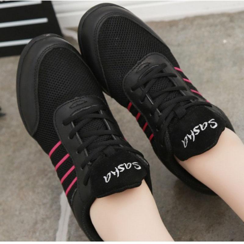 Hot Sale Jazz Dance Shoes for Women Mesh Breathable Sneakers Canvas Shoes Low Heel Soft Sole Latin Modern Dance Training