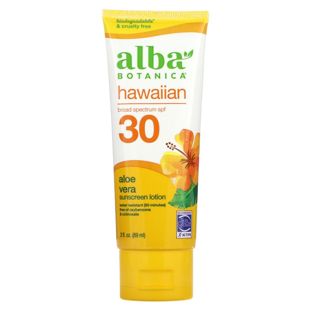 Hawaiian Sunscreen Lotion, Spf 30, Aloe Vera, 89 Ml (3 Fl Oz)