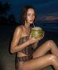 Aiemkeulleeo Cocoa Check Tube Top Bustier Bikini Top