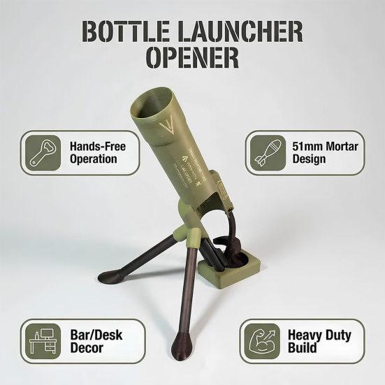 Bottle Opener Mortar-Shaped Tactical Bottle Beer Soda Glass Opener Realistic Bottles Opener Realistic Gift for Military