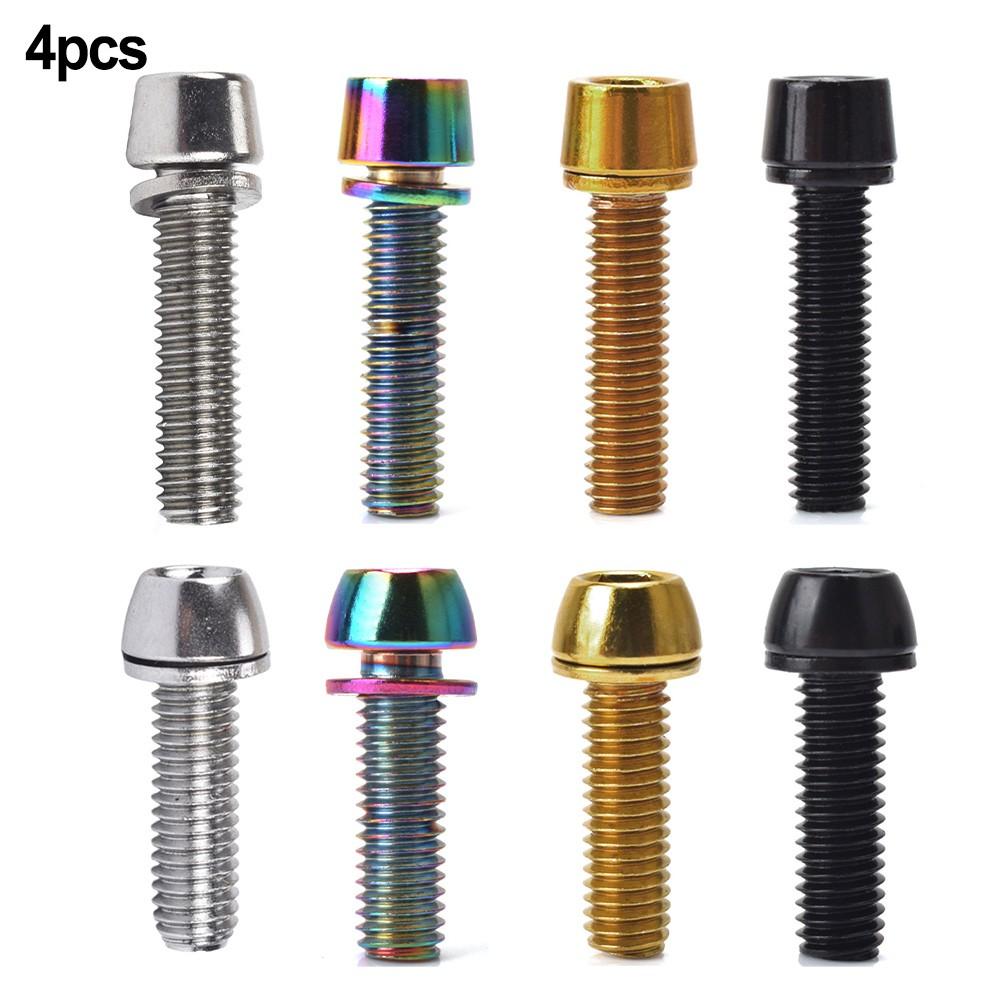 4pcs M5x20mm M6x20mm MTB Bike Bicycle Steering Handlebar Stem Screws Bolts/new