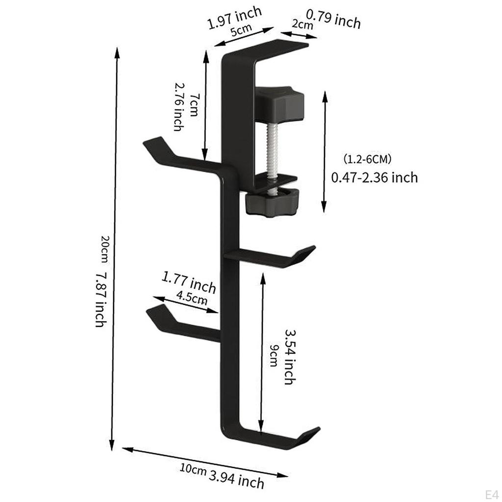 2er Pack Handtaschenaufhänger, Kopfhörerständer Tisch Schreibtisch Haken, Geldbörsen Schlüsselanhänger für
