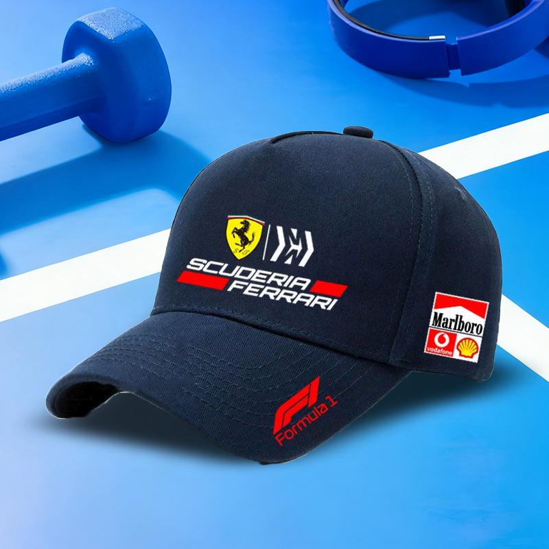 Car Logo Cotton Adjustable Baseball Hat Outdoor Auto Accessories For Ferrari Roma F80 296 GTB GTS SF90 Stradale Spider Spyde JQ1