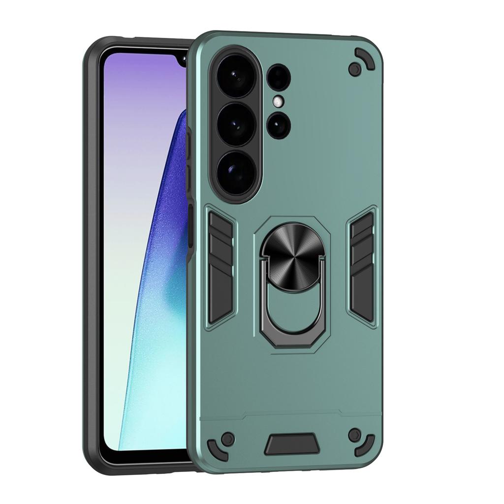 Magnetic Metal Ring Phone Case For Samsung S26 Ultra S25 Plus S24 S23 A36 A56 A17 A07 Silicone Lens Protector Shockproof Cover