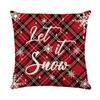 Christmas Pillow Case Christmas Plaid Decoration Sofa Living Room Pillow Case Linen Pillow Case