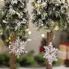 6PCS Acrylic Snowflake Ornaments for Christmas Tree and Party Decoration Transparent Pendants Suitable for Seasonal Events