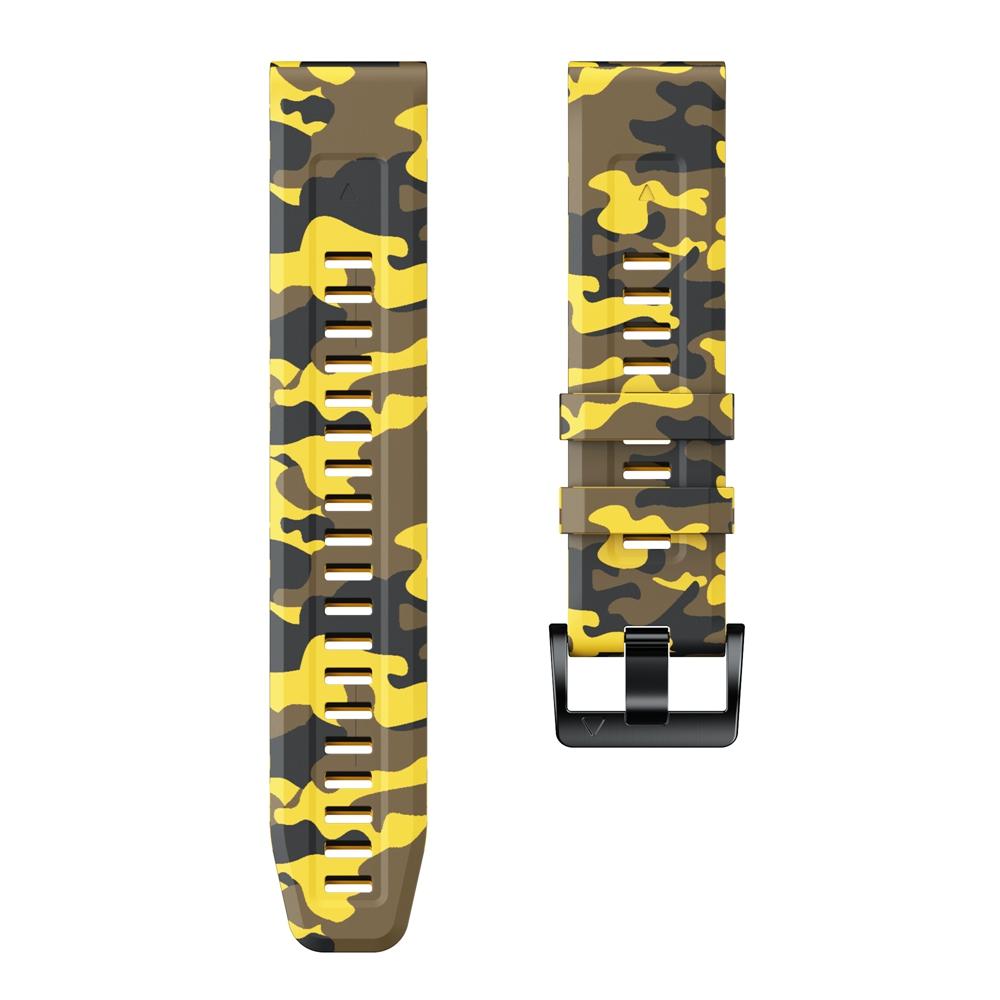 

Sports Silicone Camouflage Strap For Garmin Fenix 7 7X Pro Solar Band For Epix Pro (Gen 2) 47mm 51mm 6X Pro Bracelet Watchband 26MM жовтий