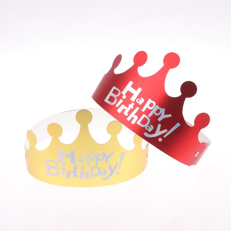 25Pcs Creative Happy Birthday Hat Crown Cap Diy Handmade Party Decor Po Prop For Adult Kids Cake Ornament
