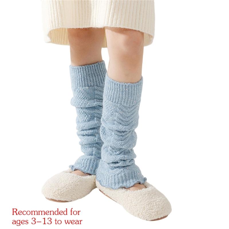 Kids Glittering Ankle Socks Reusable Heat Leggings Breathable Textured Fabric Play date Outfit Essential Easy Care