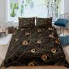 Peacock Feather Print Duvet Cover Bird Feathers Element Bedding Set Ultra Psychedelic Swirl Comforter Cover Colorful Bedclothes