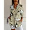 Women 3d Printed Animal Casual Long Sleeve Hawaiian Shirt