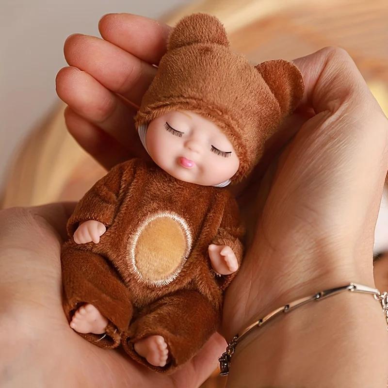 1pc Mini Reborn Animal Doll, Realistic Doll, Cute Animal Doll,Bear, Giraffe, Little Tiger, Little Rabbit Sleeping Doll Toy,