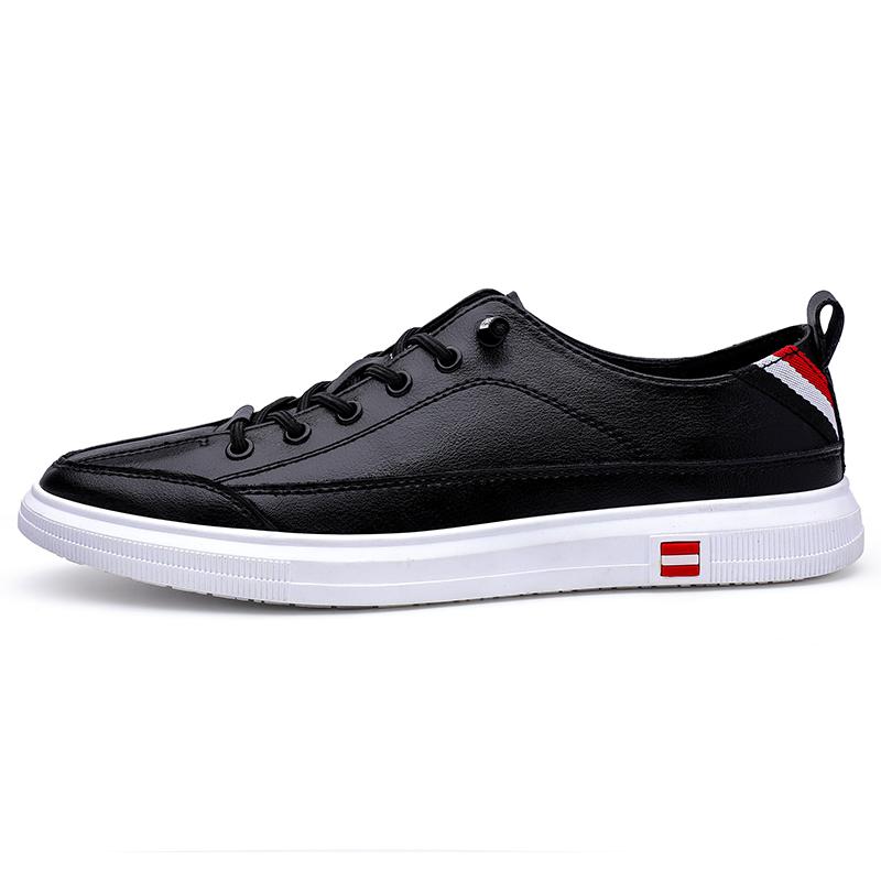 Men's Genuine Leather Shoes New Fashion Soft Casual Sneakers Men Comfortable Versatile Non-slip White Men's Shoes Fashion Flats