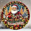 Christmas Decoration Sign,indoor Hanging Decorations,wall art,2D Flat Wooden Products with Santa Claus pattern,Christmas Gifts for Friends and Family