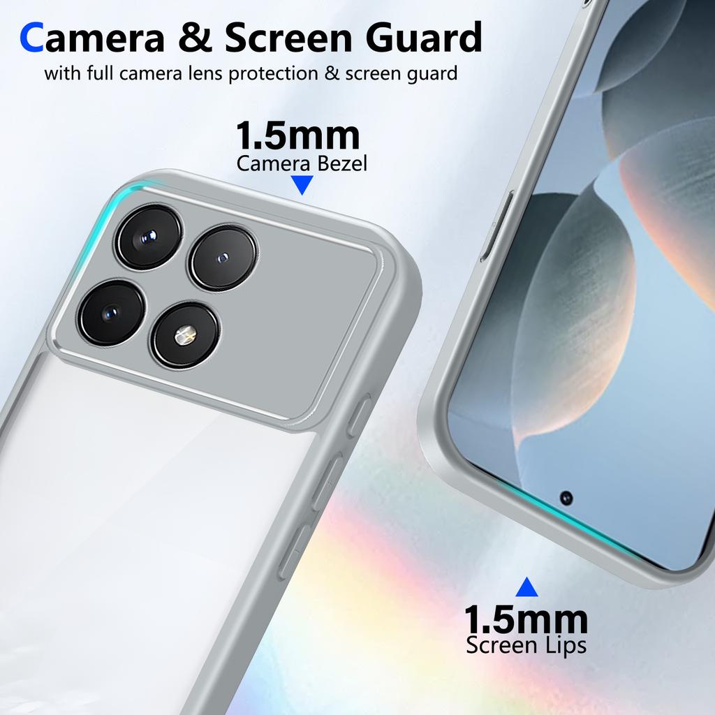 For Xiaomi Poco F8 Pro 5G Case Air Cushion Shockproof Silicone Bumper Clear Matte Back Cover Hard Phone Case for Poco F8Pro 2025