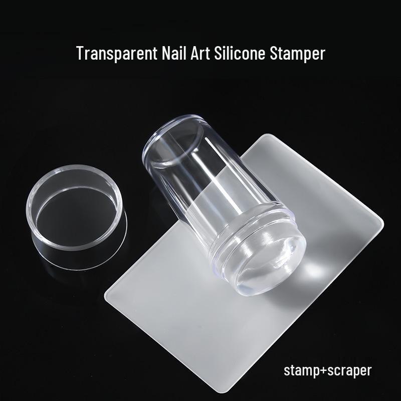 Kemei Clear Silicone Nail Stamping Set for Quick French White Edge Design