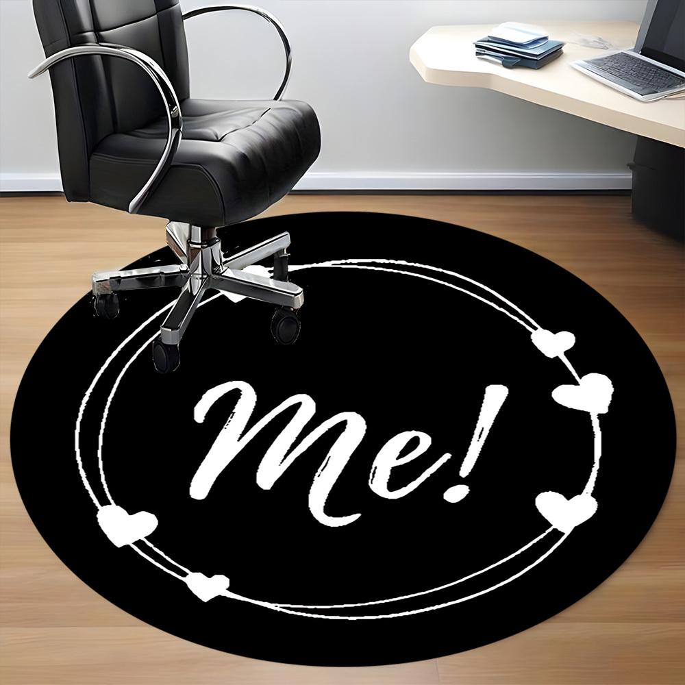 1PC Me Heart Office Round Area Rug, Mat Suitable ForOffice, Under Office Chairs Bedroom Living Room Home Decor, Room Deco