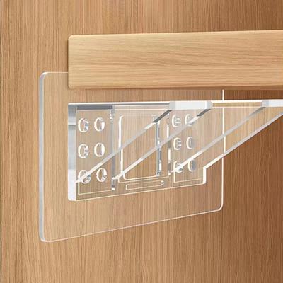 Soporte de estante autoadhesivo, clavijas para estante sin perforaciones, soporte de carga fuerte, fácil instalación, soporte para estantería de armario, 4 Uds.