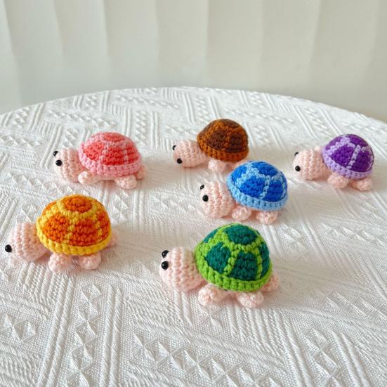 Crochet Turtle Handmade Mini Turtle Keychain Charm Cute Tortoise Doll Pendant Keyring Backpack Charm Gift for Girls Sister