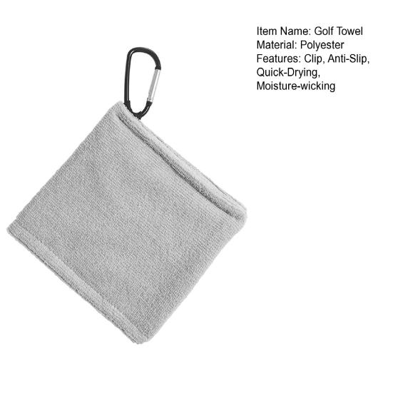 Golf Ball Towel Small Pocket Towel with D Clip for Balls Clubs Portable Golf Ball Cleaner Accessories for Men Women Course Exercise