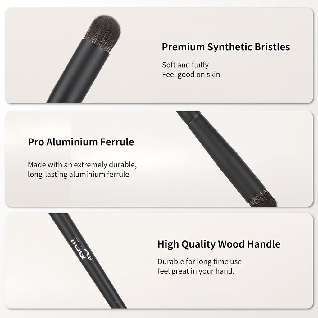 MSQ Concealer Brush Concealer Makeup Brush Under Eye Mini Small Makeup Foundation Brushes for Concealer Powder Liquid Makeup (Black)